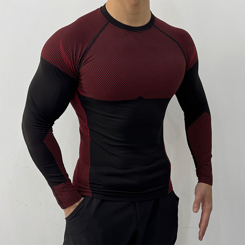 无缝显大长袖男弹力速干紧身衣跑步健身训练服运动T恤百搭打底衫,运动服/休闲服装,健身衣,淘宝优惠券,粉丝福利购,淘宝优惠卷