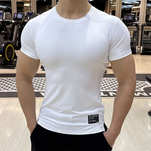 健身服男运动短袖弹力速干衣