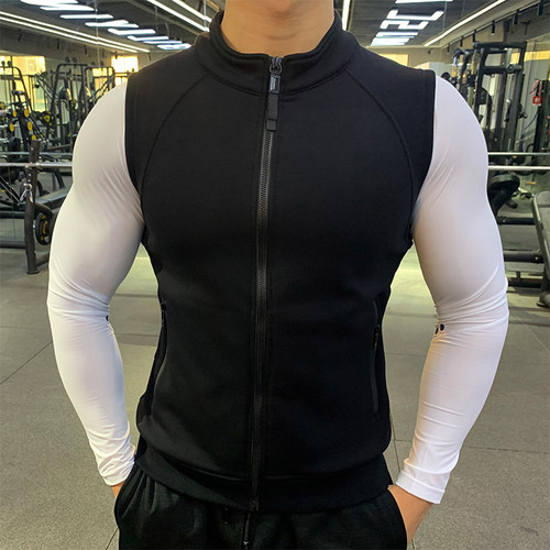 加绒跑步修身私人教练工服马甲