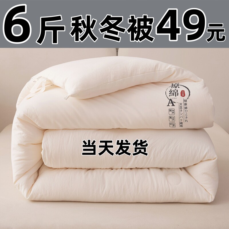 a类被子保暖被芯8斤冬被四季通用春秋被单双人学生宿舍被褥