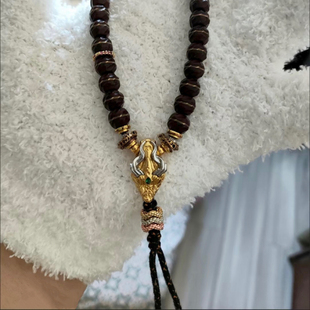 925银无垠星环龙吟三通万向轴延长链藏式金刚菩提百香隔珠配饰件