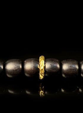 925银实心无相卡环纯手工镀金百搭配饰跑环手串文玩串珠diy配件