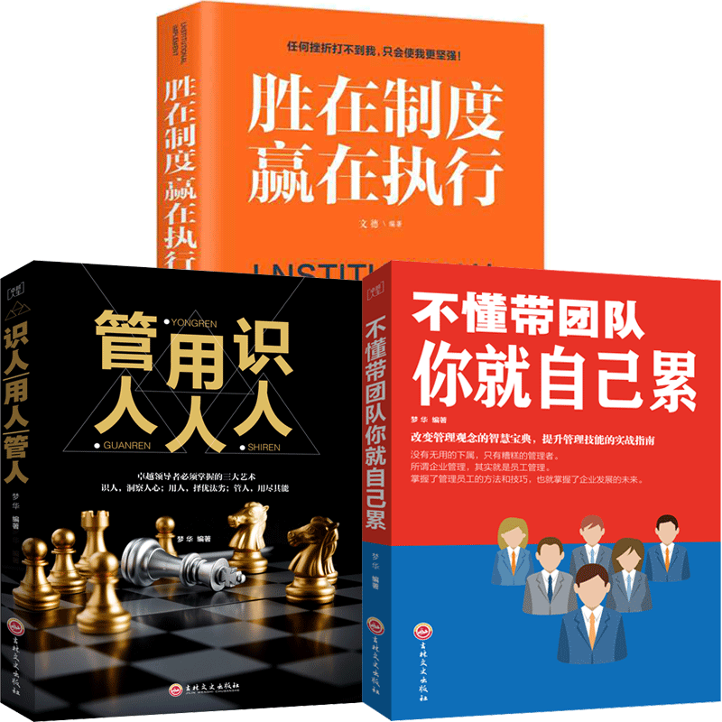 3册 管人用人识人不懂带团队你自己累胜在制度赢在执行企业管理创业销售团队经营管理可复制的领导力职场员工管理执行力