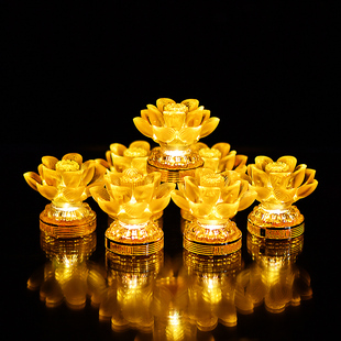 电池莲花灯荷灯佛灯供灯观音灯长明灯佛堂电蜡烛财神灯仙家用佛龛