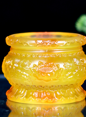 玻璃插香仿古居室莲花炉香炉