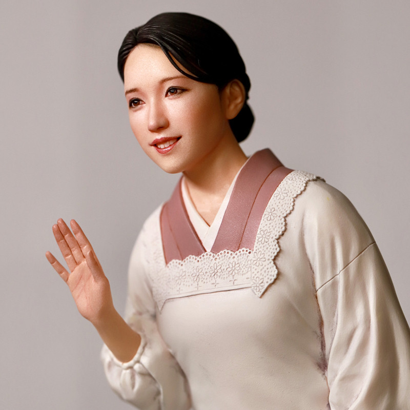 异斯模型 树脂白模 1/10日本煮妇人形GK现货包邮