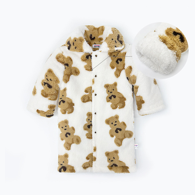 儿童睡袍冬季加绒加厚男童浴袍珊瑚绒宝宝睡衣法兰绒女孩睡袍长款