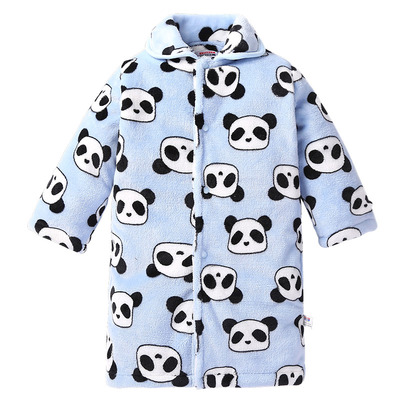 儿童睡袍法兰绒双层加厚加绒