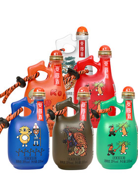 景芝景阳春彩色活力虎 39度浓香型白酒 100ml*24小酒（6款各4瓶）