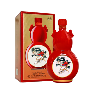景芝 景阳春52度红葫芦浓香型白酒 500ml单瓶精美包送礼自饮