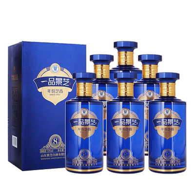 一品景芝芝香8 芝麻香型53度白酒 500ml*6瓶宴席(新老包装随机发)