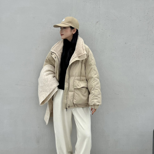 LILY-冬上新立领宽松百搭时尚保暖羽绒服外套71088