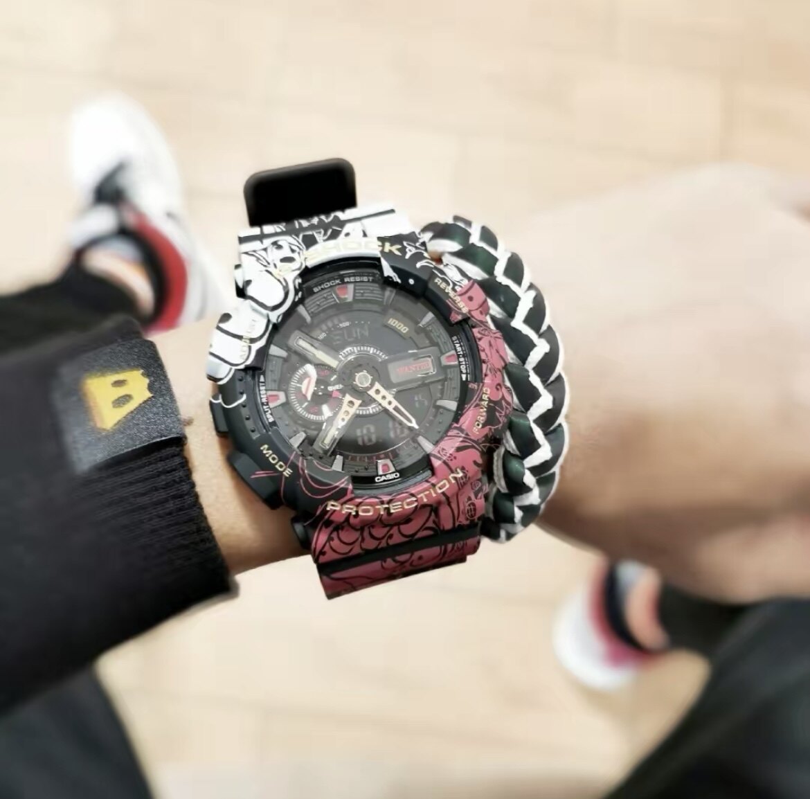 casio卡西欧海贼王龙珠联名限量款ga-110jop 黑金男女情侣时尚表