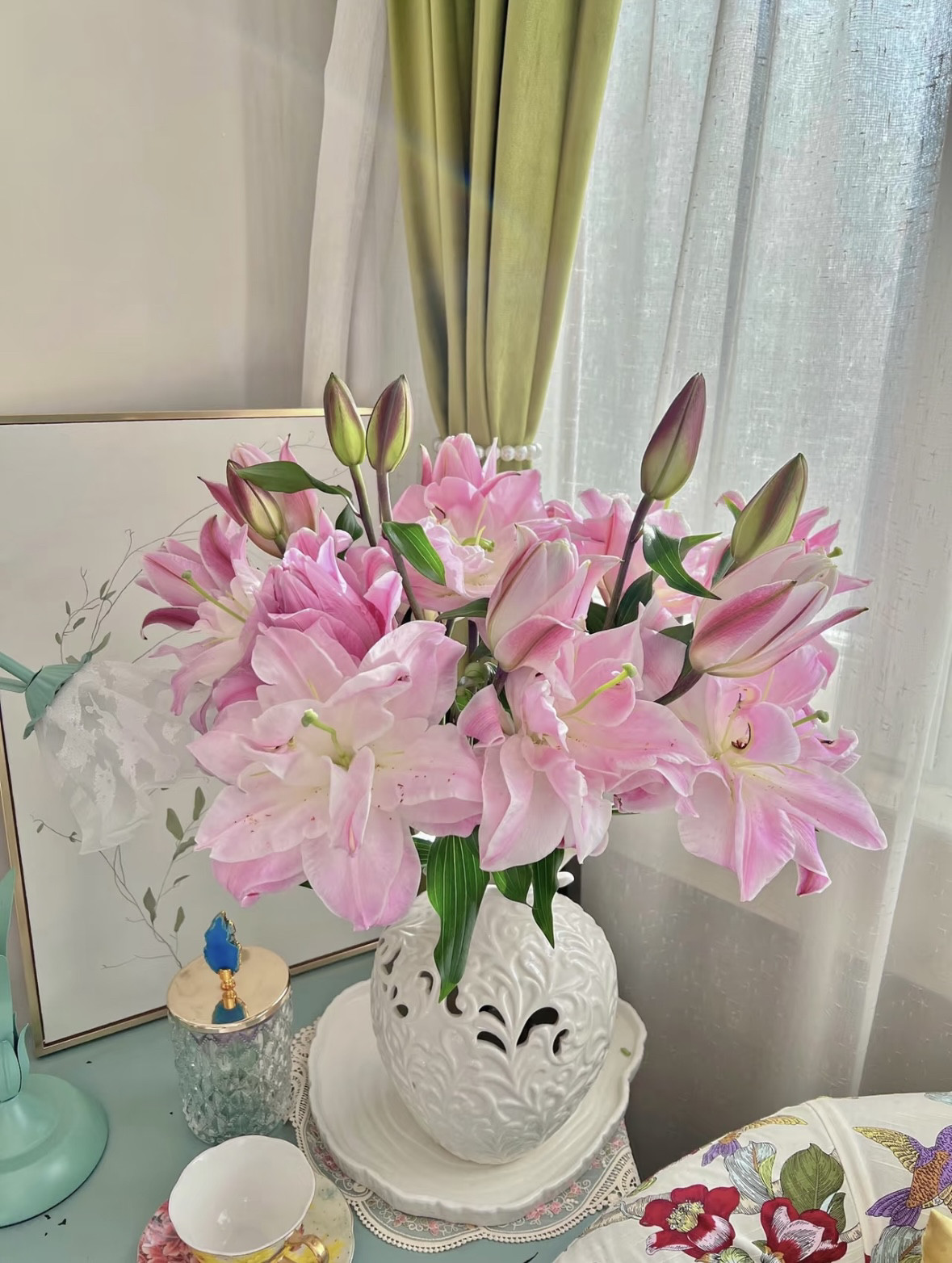 稀有(双钻)重瓣香水百合超级仙气花型大高级家庭水养鲜切花