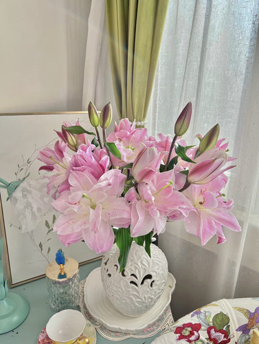 稀有（双钻）重瓣香水百合超级仙气花型大高级家庭水养鲜切花