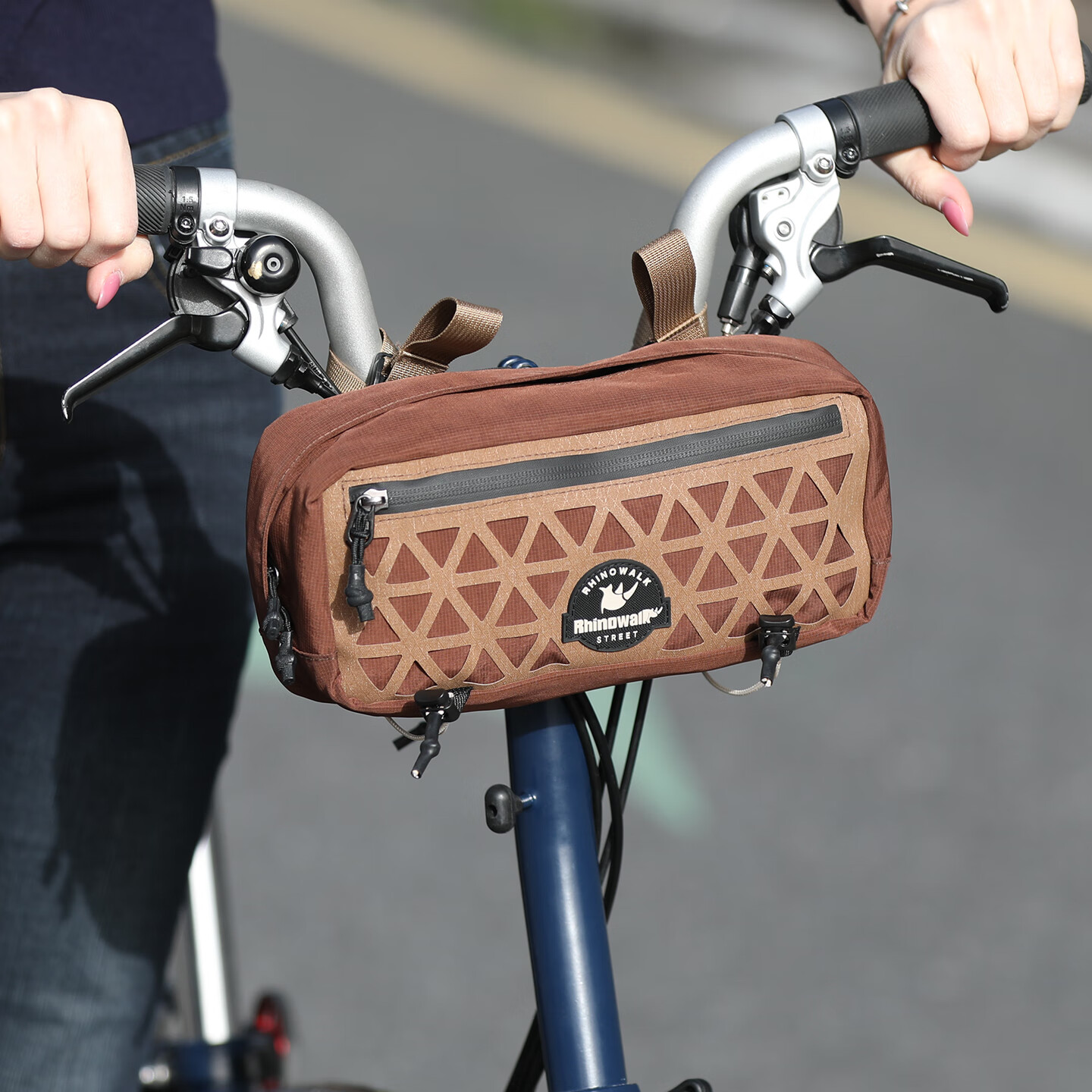 犀牛自行车包前置挂包骑行收纳包小布折叠车头包公路山地车放手机