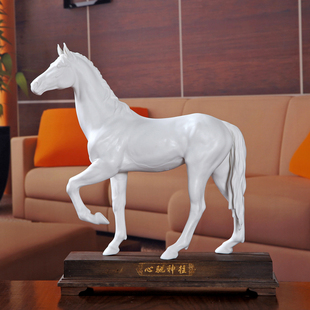 以德化陶瓷家居摆件 手工白瓷雕塑办公室客厅工艺礼品 心驰神往