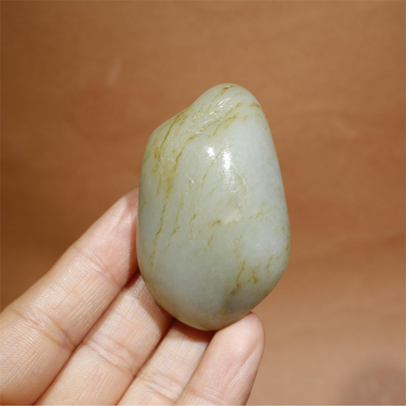 59克黄皮高青白玉籽料原石