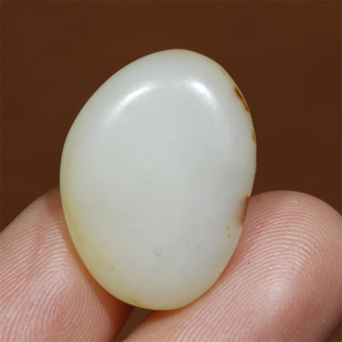 4.1克枣红皮白玉籽料原石戒面籽新疆和田玉天然玉石独籽细肉包邮
