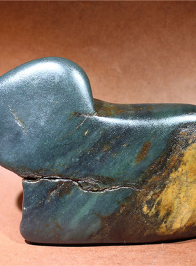 优质592克长江七号奇异特色青花籽料原石摆件新疆和田玉天然玉石E