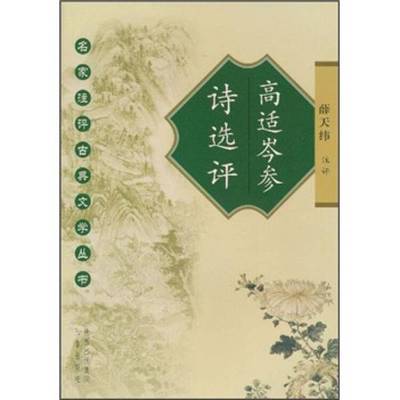 正版9成新图书丨 高适岑参诗选评  薛天纬注评 9787807367949