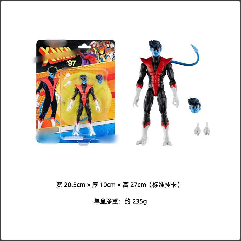 X-Men'97漫威传奇X战警97夜行者蓝魔鬼6寸可动手办玩具Nightcrawl