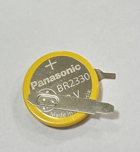 日本松下BR2330/VCN带引脚立式带焊脚工控主板电池耐高温3V锂电池