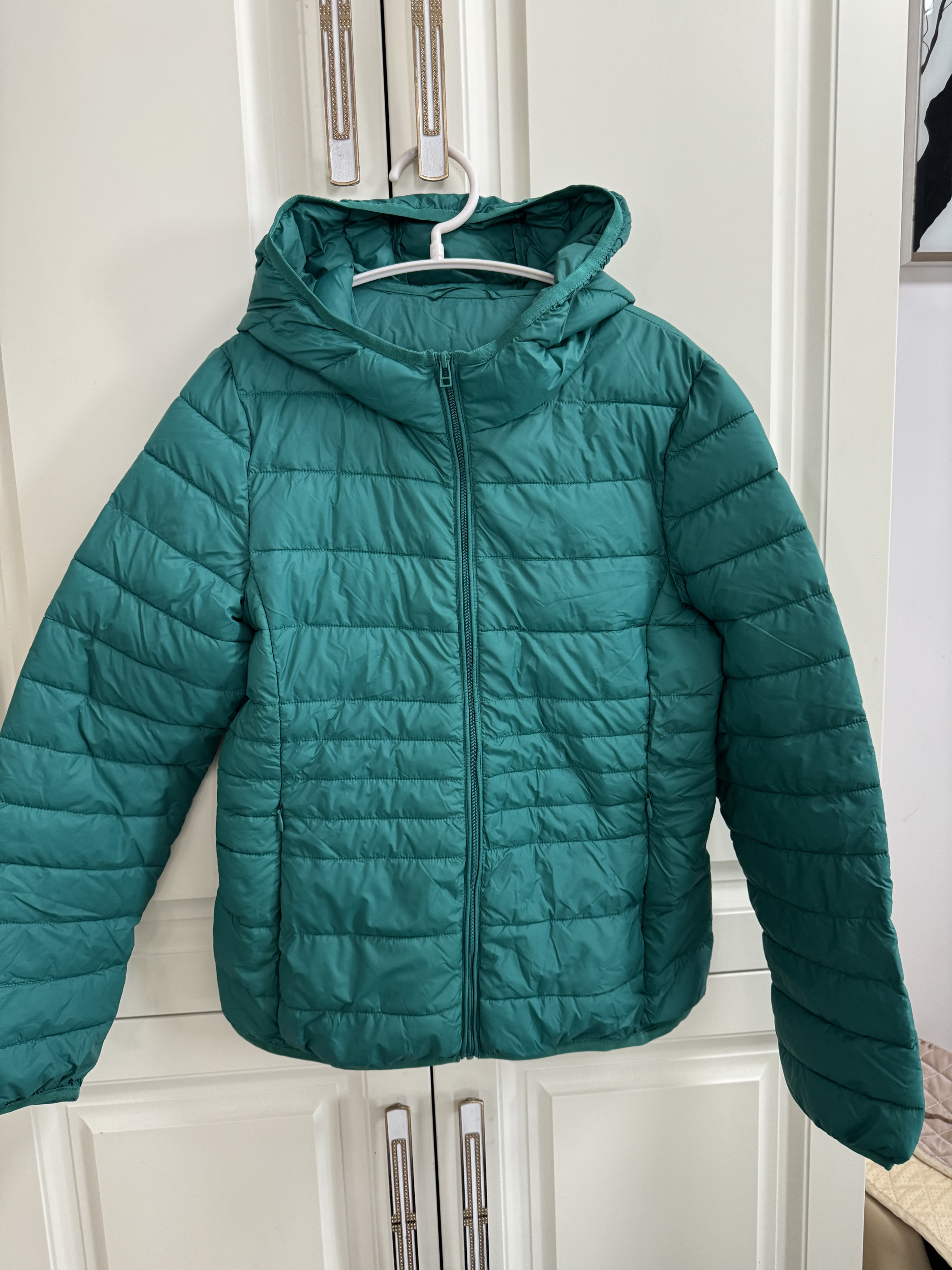 美家正品女棉服秋冬新款轻薄丝绒棉服短款连帽保暖外套休闲百搭