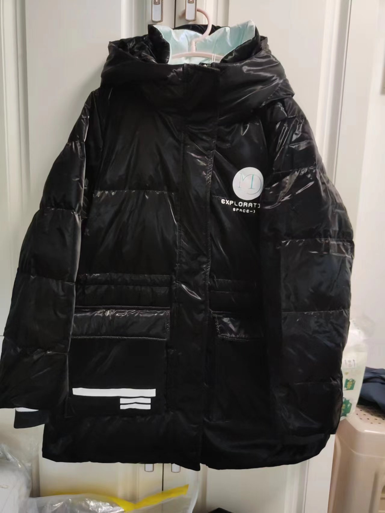 美家正品羽绒服冬季保暖连帽亮面贴袋宽松大版型鸭绒外套羽绒衣,男装,羽绒服,淘宝优惠券,粉丝福利购,淘宝优惠卷