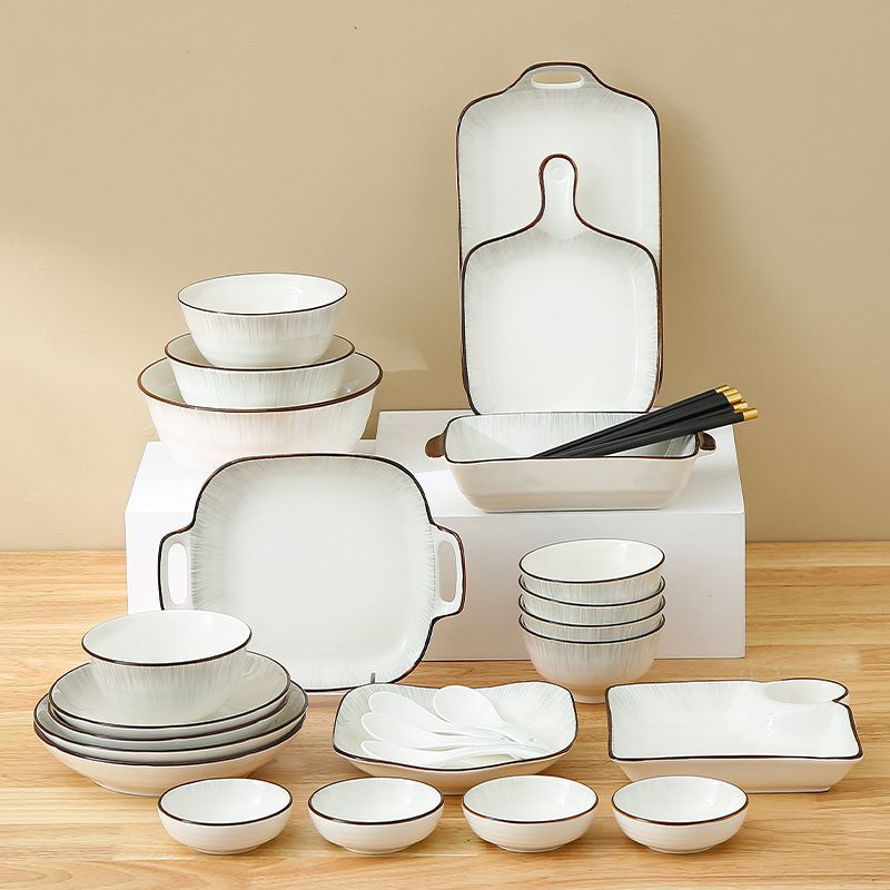 釉下彩家用耐高温碗碟陶瓷陶瓷