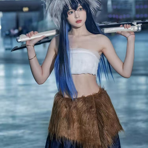 鬼灭之刃cosplay服装性转嘴平伊之助cos二次元服装男女款套装现货