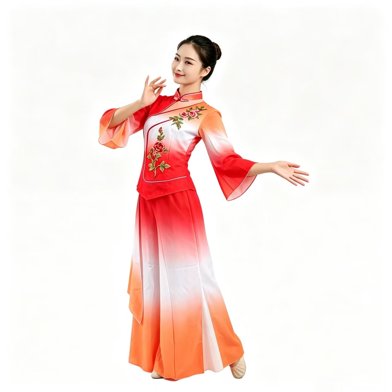 新款秧歌服民族风节日表演服扇子舞伞舞腰鼓舞广场舞表演古典舞服