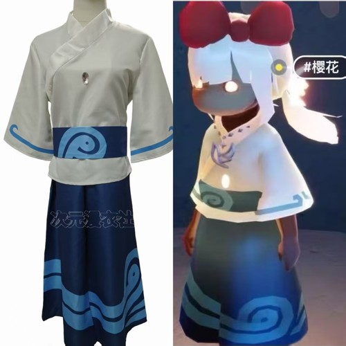 光遇Cos服光之子海洋浪花同款武士裤二次元cosplay服装穿搭可日常