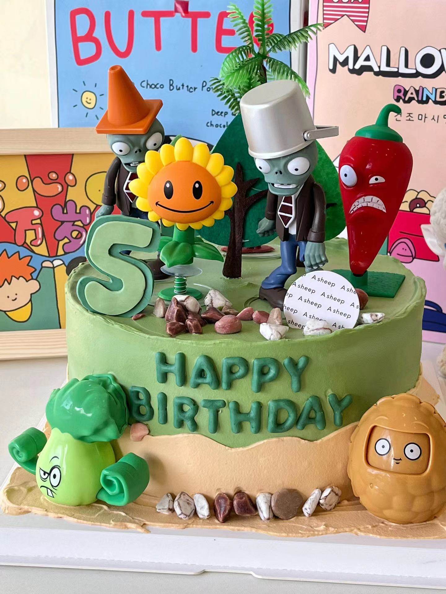 植物大战僵尸蛋糕装饰豌豆射手土豆铁桶僵尸儿童生日蛋糕摆件装扮,节庆用品/礼品,节日装扮用品,淘宝优惠券,粉丝福利购,淘宝优惠卷