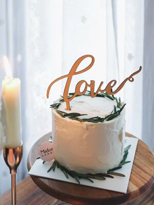 木制love森系婚礼甜品台蛋糕装饰