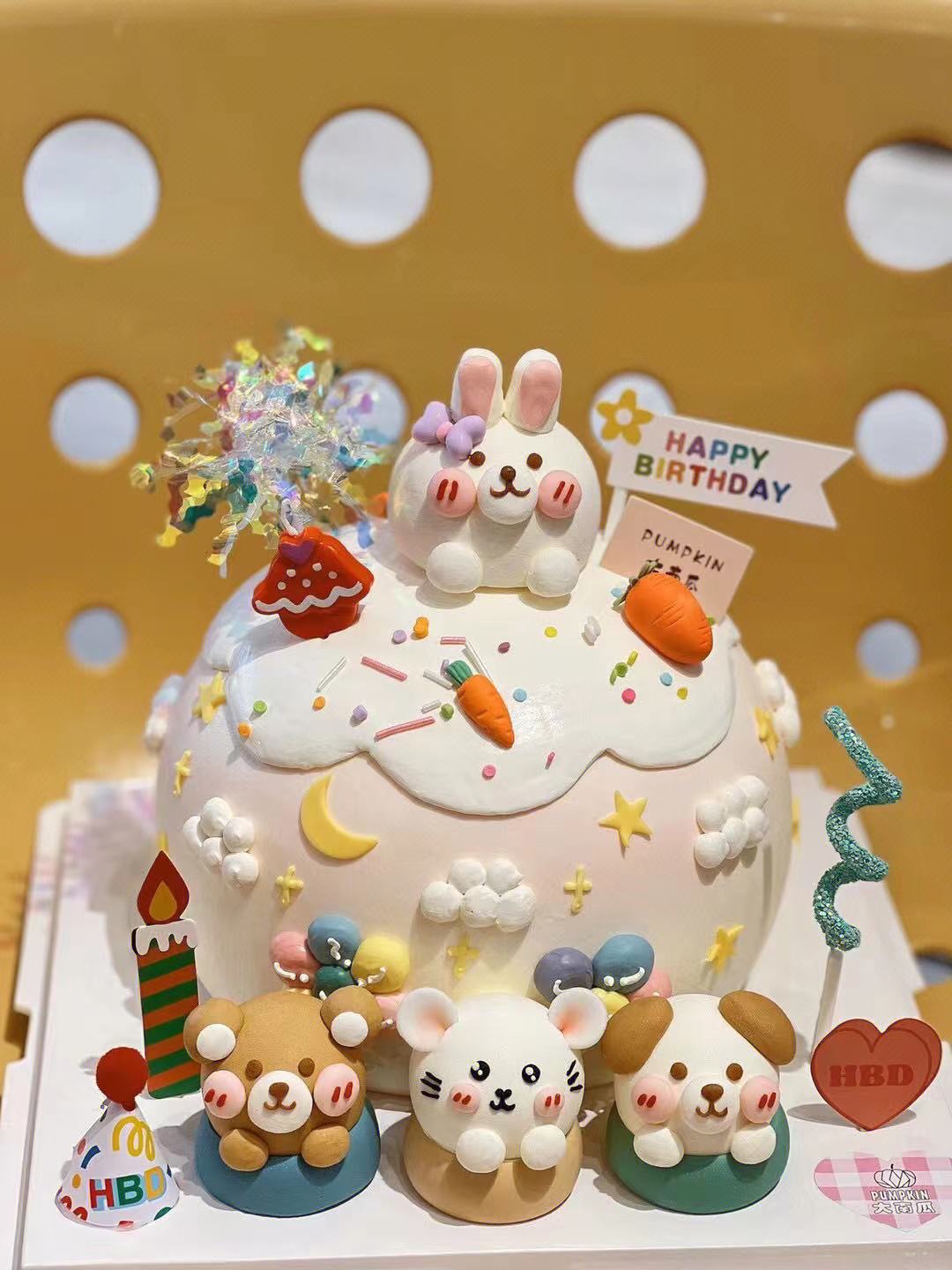 ins复古可爱小熊小兔软陶插件