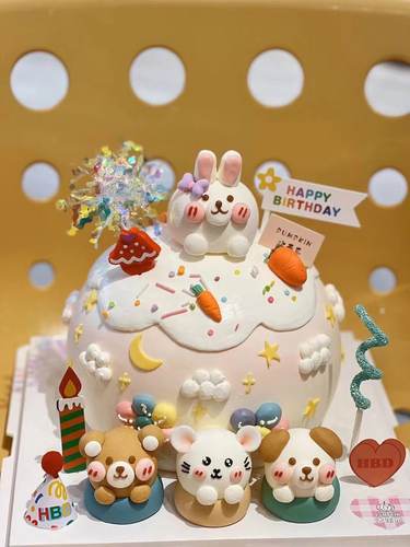 ins复古可爱小熊小兔软陶插件