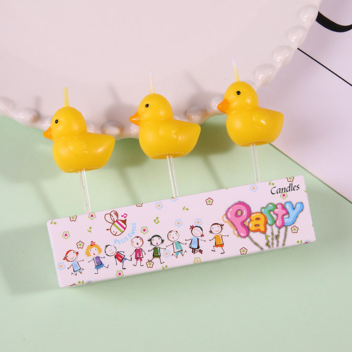 ins风可爱卡通黄色小鸭子蜡烛