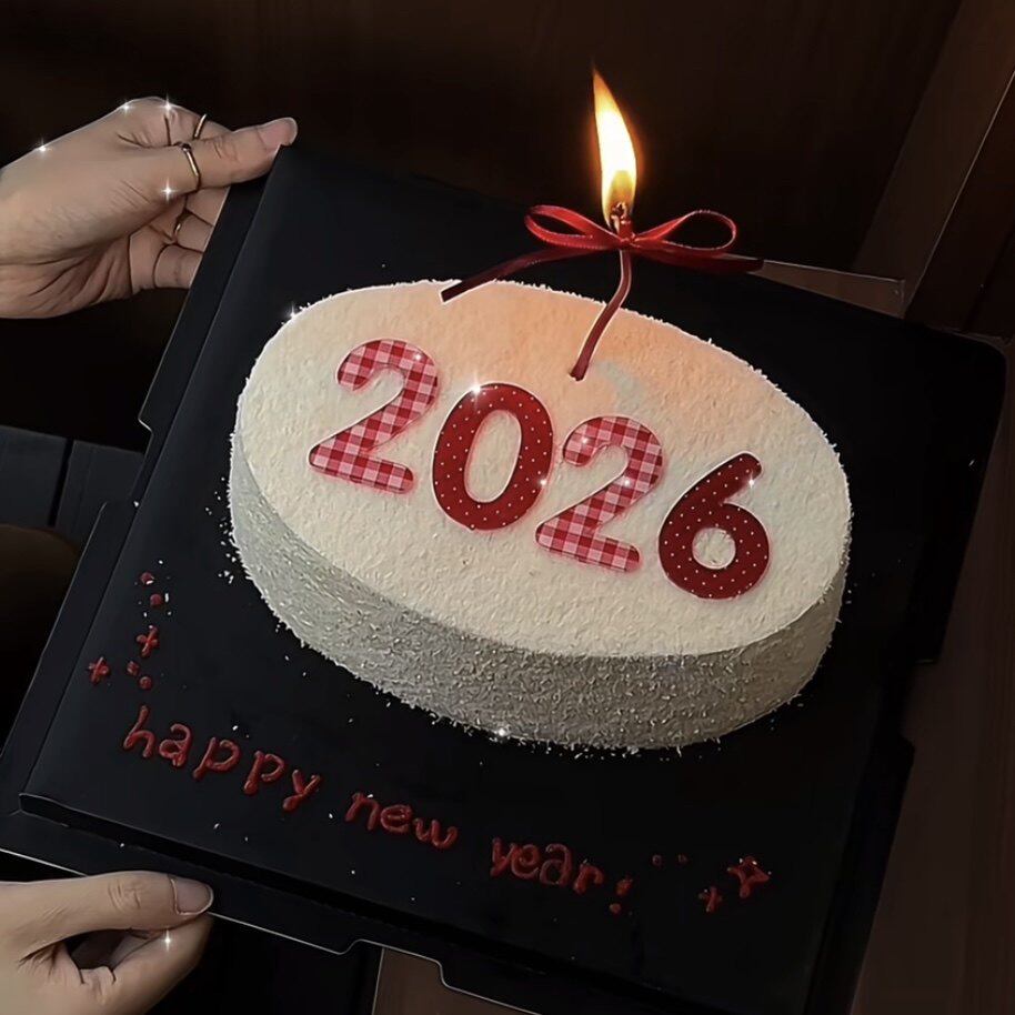 2026网红ins跨年数字亚克力蛋糕装饰插排新年除夕蛋糕烘焙插件