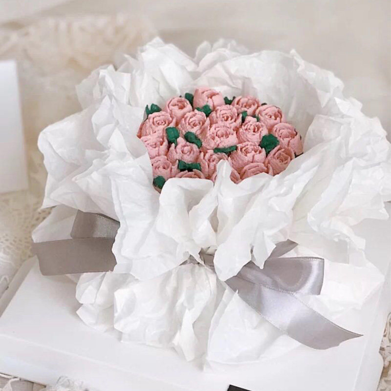 情人节烘焙蛋糕装饰网红抖音雪梨纸花束蛋糕围边俄罗斯玫瑰裱花嘴