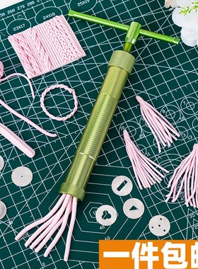 旋转挤泥器翻糖花边形状图案压泥器超轻石塑粘土挤泥人偶头发工具