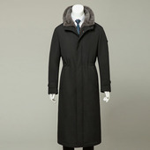 派克服男整貂进口皮草水貂内胆冬新款 商务休闲连帽防寒鹅绒服大衣