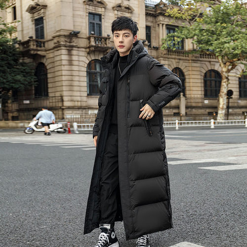 鹅绒派克服新款超长整貂皮毛一体内胆加厚大码连帽羽绒极寒服男冬