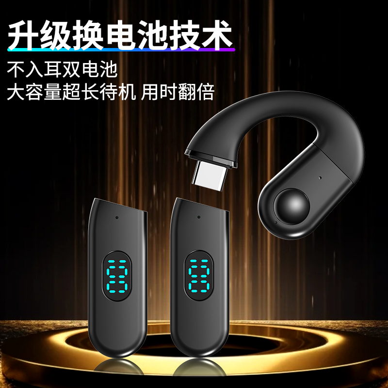 适用SONY索尼无线蓝牙耳机超长续航待机大电量单耳挂式不入骨传导