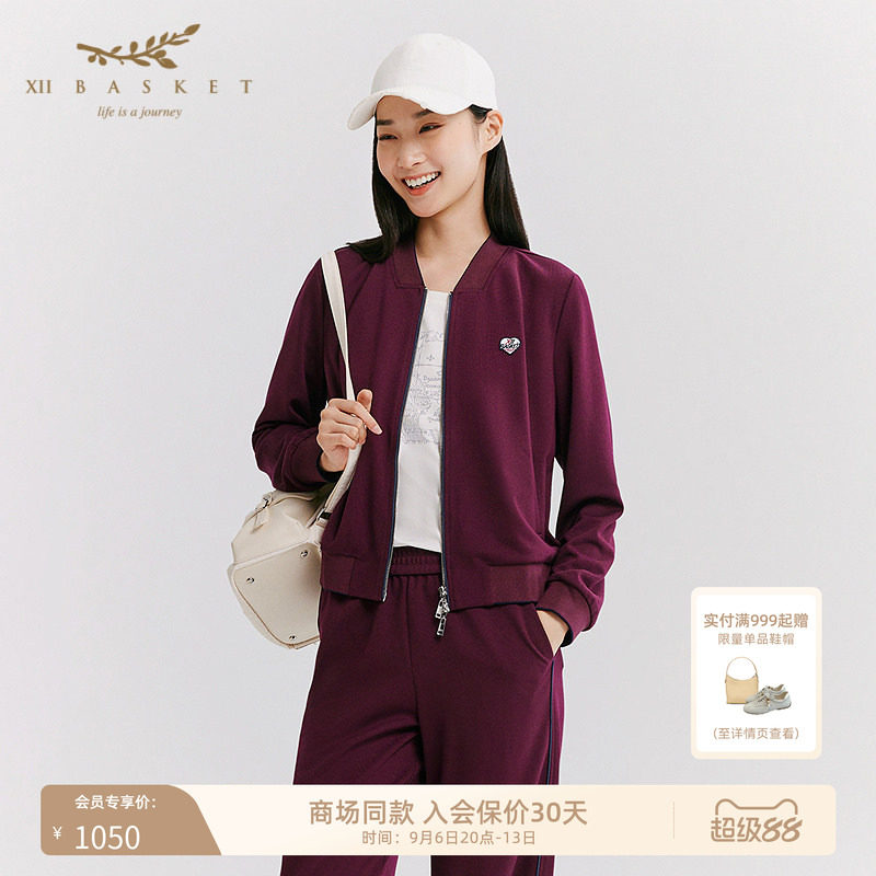 十二篮休闲拉链棒球外套