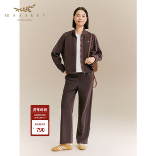 百搭通勤裤 休闲宽松舒适直筒阔腿裤 子女 时尚 十二篮专选25冬新款