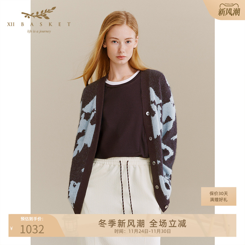 十二篮通勤百搭舒适毛织衫上衣女