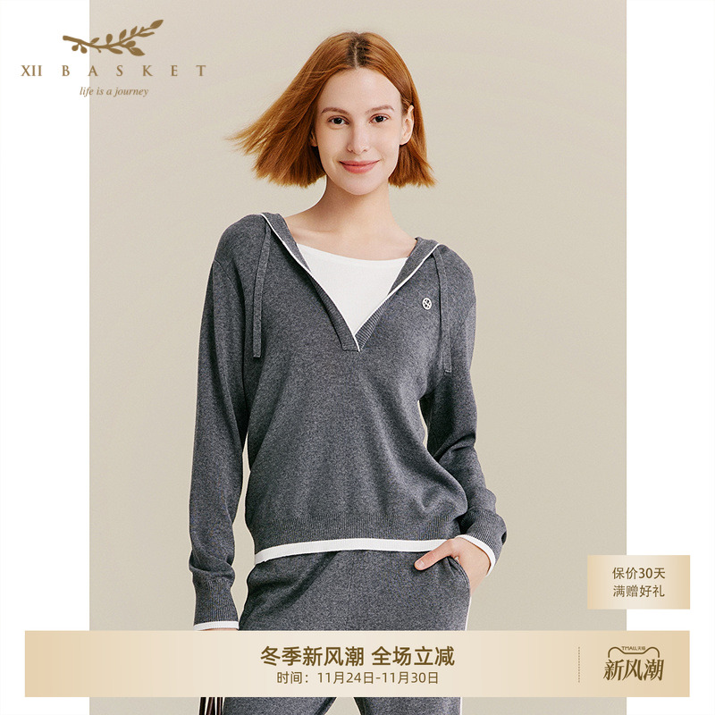 十二篮25秋棉羊毛宽松运动卫衣