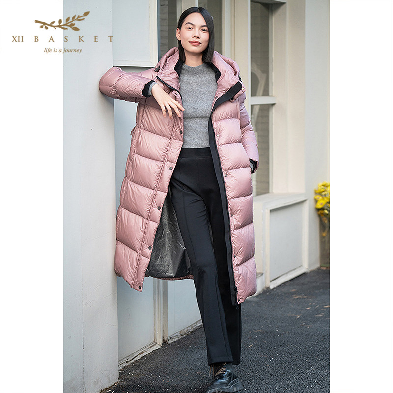 十二篮石墨烯高充绒长款羽绒服