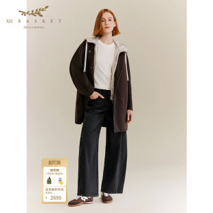 绵羊毛时尚 商场同款 运动百搭宽松大衣女 BASKET十二篮秋季 XII